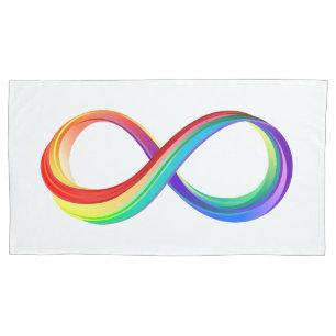 Layered Rainbow Infinity Symbol Pillowcase