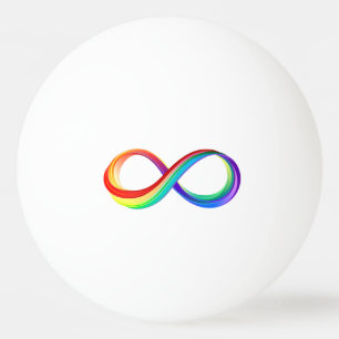 Layered Rainbow Infinity Symbol Ping Pong Ball