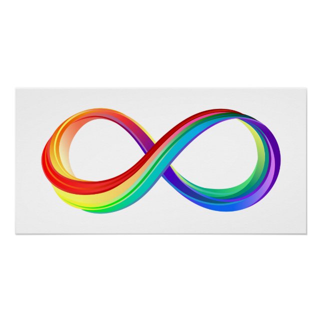 Layered Rainbow Infinity Symbol Poster (Front)