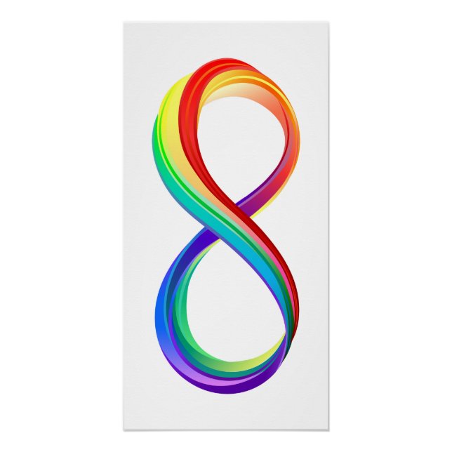Layered Rainbow Infinity Symbol Poster (Front)