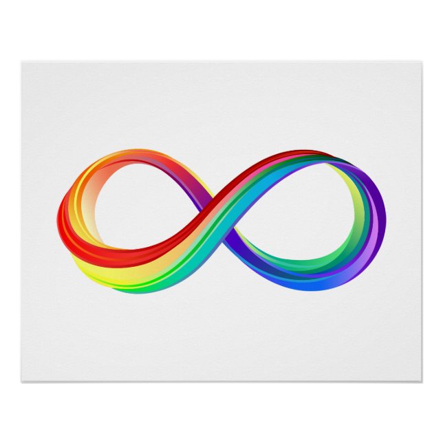 Layered Rainbow Infinity Symbol Poster (Front)