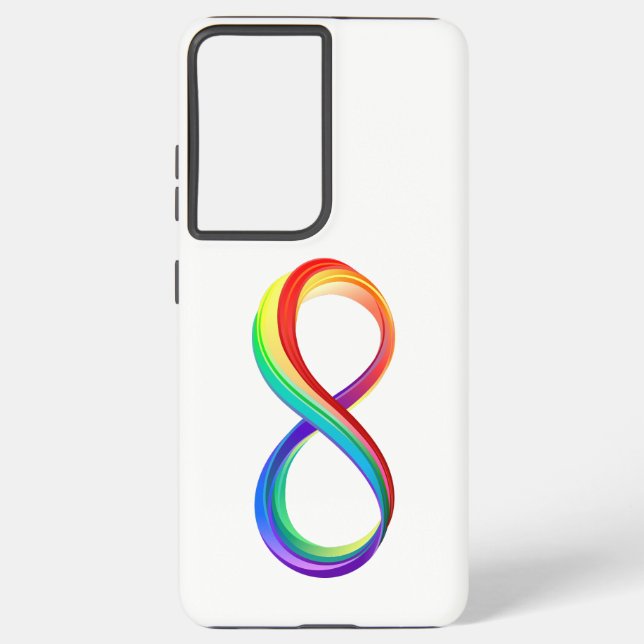 Layered Rainbow Infinity Symbol Samsung Galaxy S21+ Case (Back)