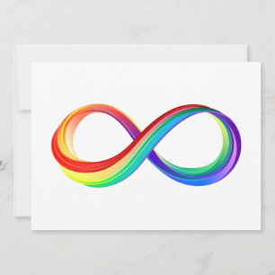 Layered Rainbow Infinity Symbol Save The Date