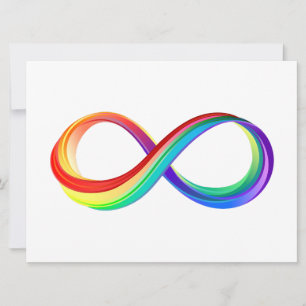 Layered Rainbow Infinity Symbol Save The Date