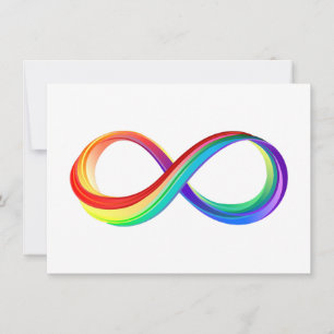 Layered Rainbow Infinity Symbol Save The Date