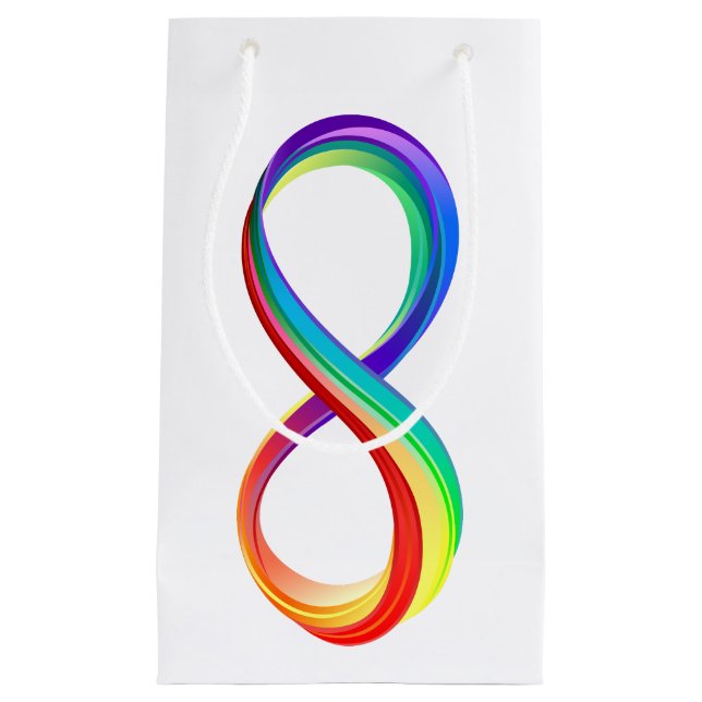 Layered Rainbow Infinity Symbol Small Gift Bag (Front)