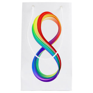 Layered Rainbow Infinity Symbol Small Gift Bag