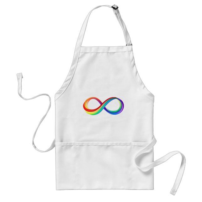 Layered Rainbow Infinity Symbol Standard Apron (Front)