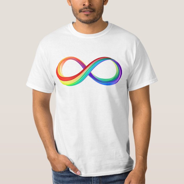 Layered Rainbow Infinity Symbol T-Shirt (Front)
