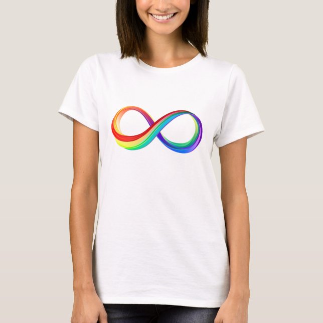 Layered Rainbow Infinity Symbol T-Shirt (Front)