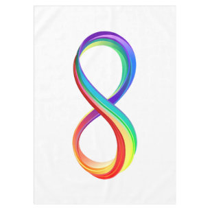 Layered Rainbow Infinity Symbol Tablecloth
