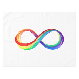 Layered Rainbow Infinity Symbol Tablecloth