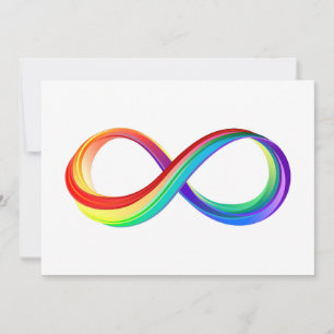 Layered Rainbow Infinity Symbol Thank You Card