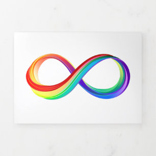 Layered Rainbow Infinity Symbol Tri-Fold Announcement