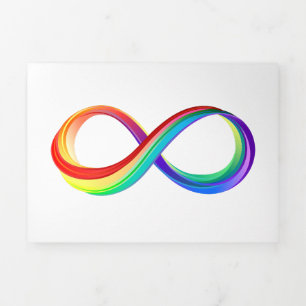 Layered Rainbow Infinity Symbol Tri-Fold Programme
