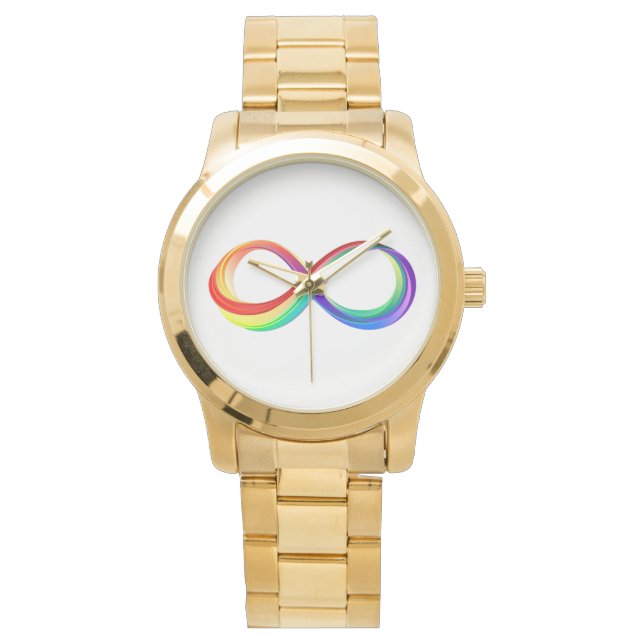 Layered Rainbow Infinity Symbol Watch (Front)