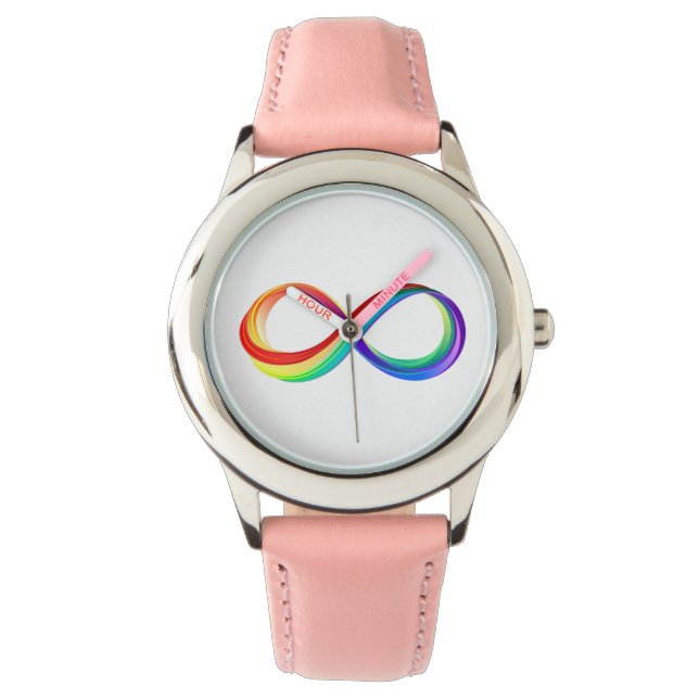 Layered Rainbow Infinity Symbol Watch (Front)