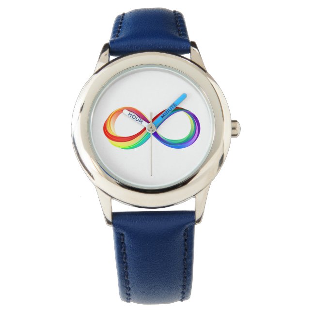 Layered Rainbow Infinity Symbol Watch (Front)