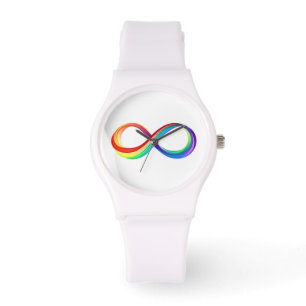 Layered Rainbow Infinity Symbol Watch