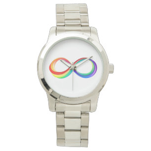 Layered Rainbow Infinity Symbol Watch