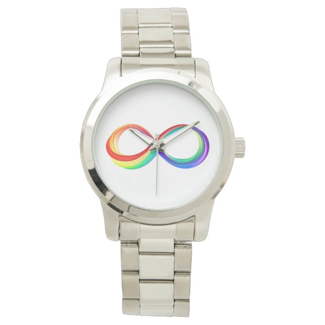 Layered Rainbow Infinity Symbol Watch (Front)