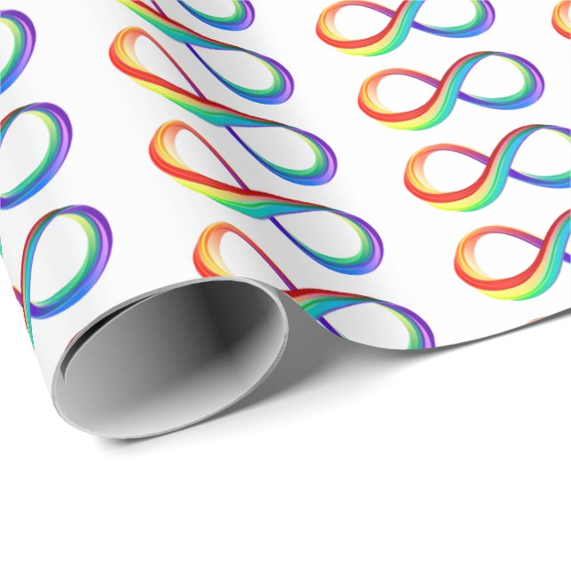 Layered Rainbow Infinity Symbol Wrapping Paper (Roll Corner)