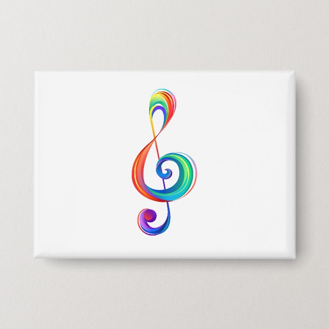 Layered rainbow treble clef (Front)