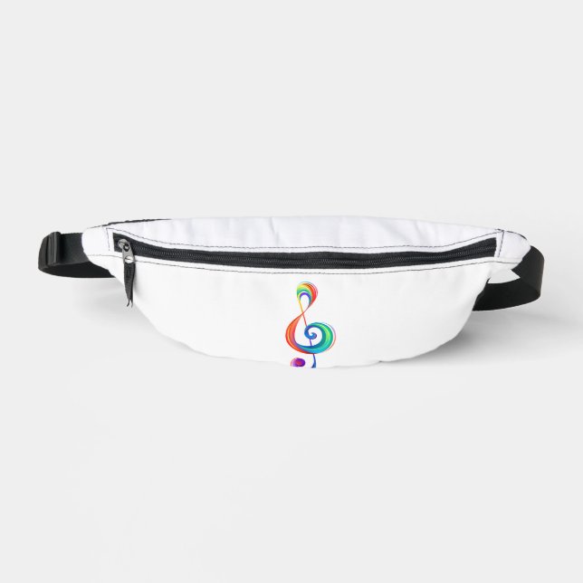 Layered rainbow treble clef bum bags (Front)