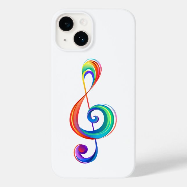 Layered rainbow treble clef Case-Mate iPhone case (Back)