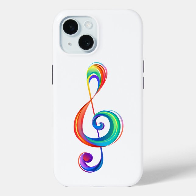 Layered rainbow treble clef Case-Mate iPhone case (Back)