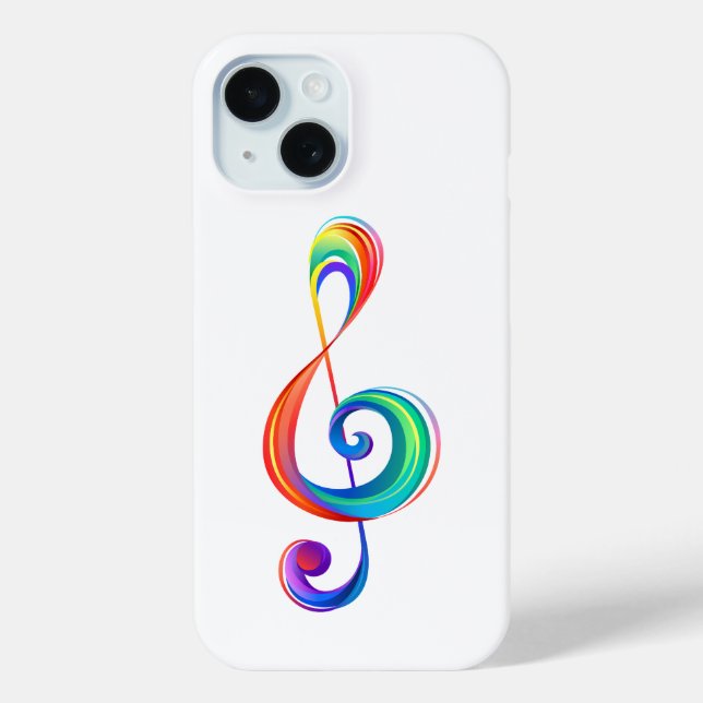 Layered rainbow treble clef Case-Mate iPhone case (Back)