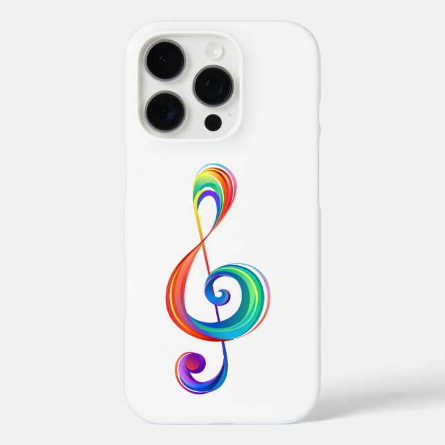 Layered rainbow treble clef Case-Mate iPhone case (Back)