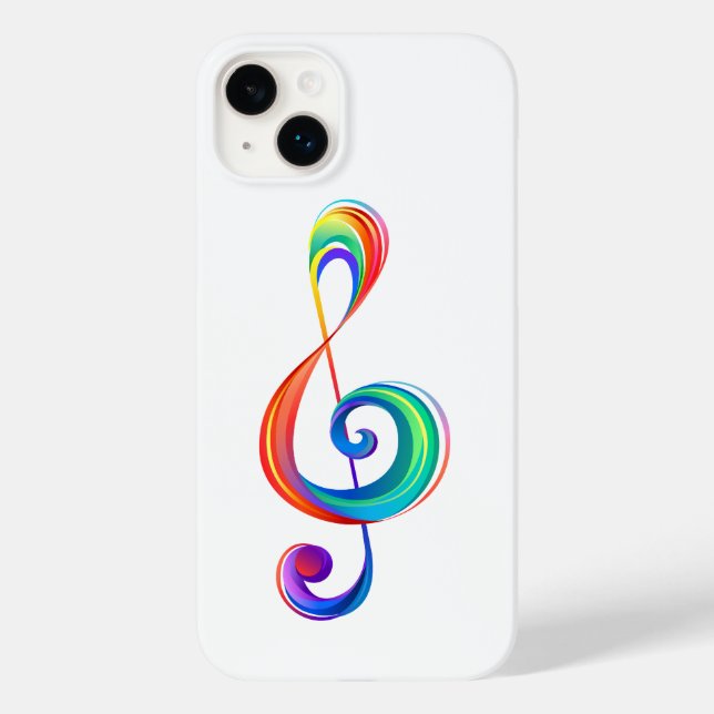 Layered rainbow treble clef Case-Mate iPhone case (Back)