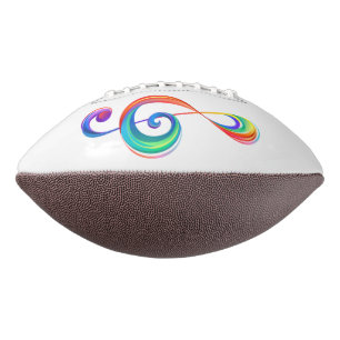 Layered rainbow treble clef football