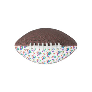 Layered rainbow treble clef football