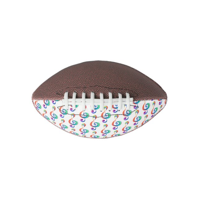 Layered rainbow treble clef football (Front)