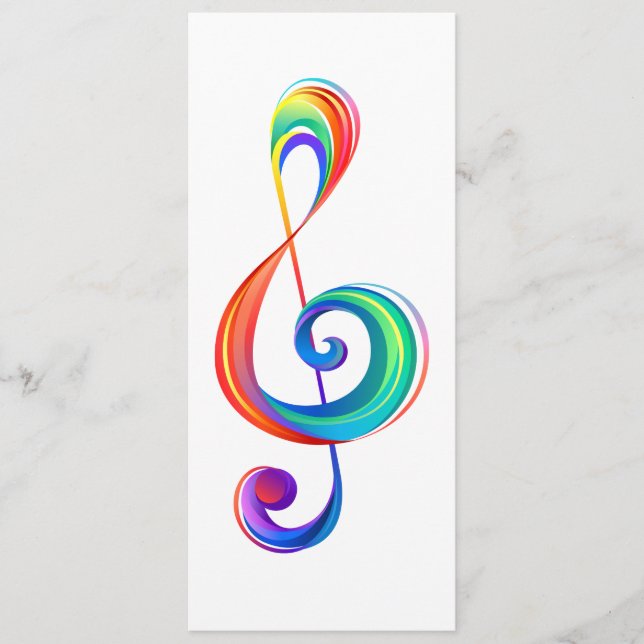 Layered rainbow treble clef menu (Front)
