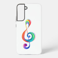 Layered rainbow treble clef