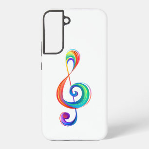 Layered rainbow treble clef samsung galaxy case