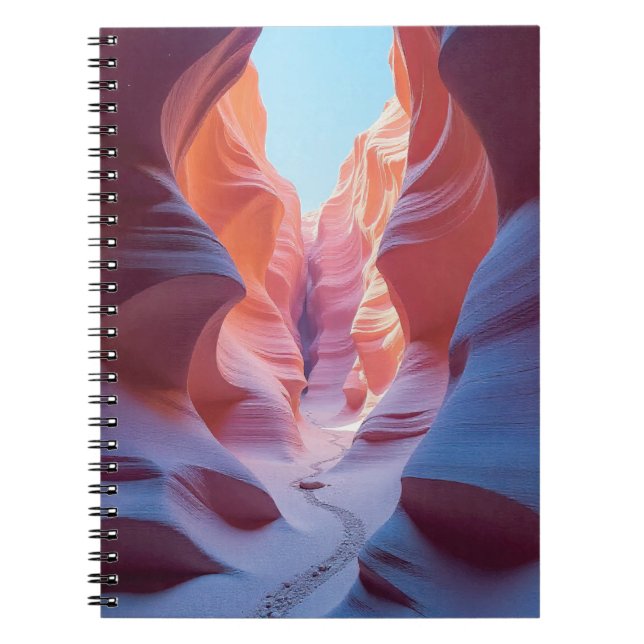 "Layered Realities – Canyon of Code & Memory" Notebook (Front)
