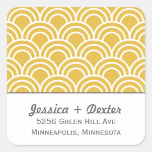 Layered Scallops Square Sticker