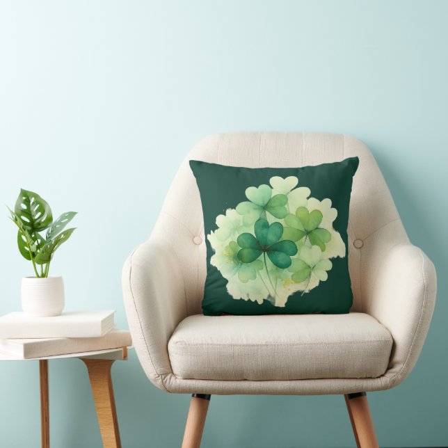 Layered Shamrock Cluster Decorative Pillow  (Chair)