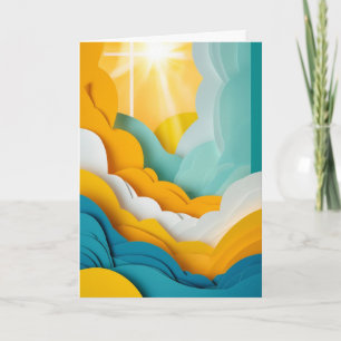 Layered Sunlit Sky Card