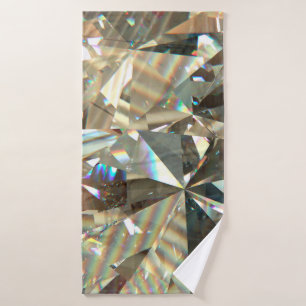 Layered texture triangular diamond or crystal shap bath towel