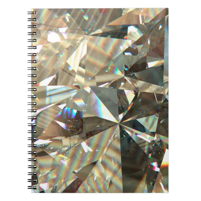 Layered texture triangular diamond or crystal shap notebook (Front)