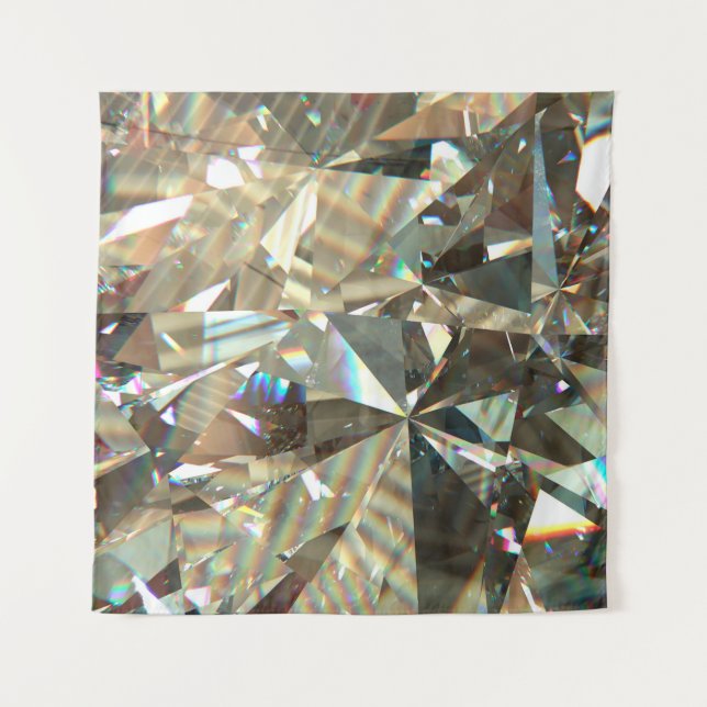 Layered texture triangular diamond or crystal shap tapestry (Front)