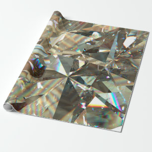 Layered texture triangular diamond or crystal shap wrapping paper