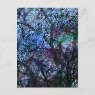 Layered Trees at Twilight Postcard