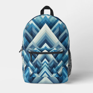 Layered Triangles Printed Backpack
