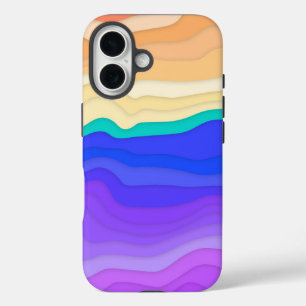 Layered Waves iPhone Case   Sunset Sorbet